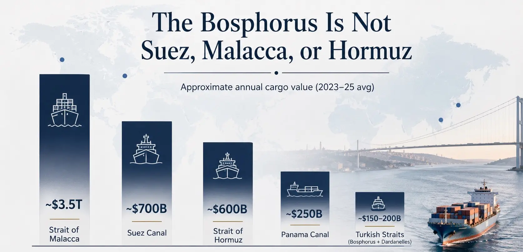 The Bosphorus Sea compared